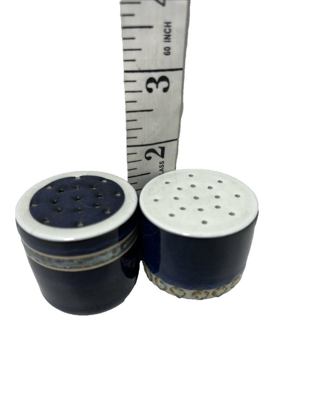 INGE-LISE KOEFOED for ROYAL COPENHAGEN BLUE SALT AND PEPPER SHAKERS